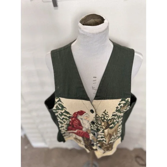 Vintage Orvis Santa With Deer Vest Made in Usa - Picture 3 of 9